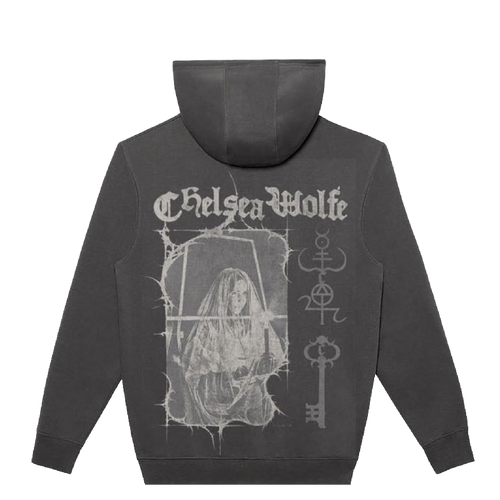 Briar Candle Veil on Vintage Black Zip Hoodie