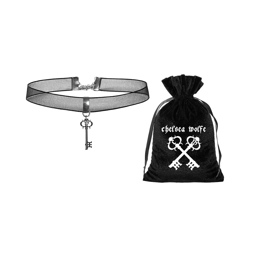 Chelsea Wolfe Key Choker Necklace with Velvet Pouch